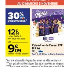 calendrier de l'Avent Milka