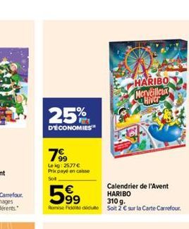 calendrier de l'Avent Haribo