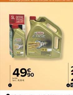 5L OFFRE  SPECIALE  EDGE  49%  Le lot LoL:8.32 €  SW-30 