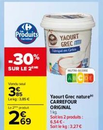 yaourt grec Carrefour