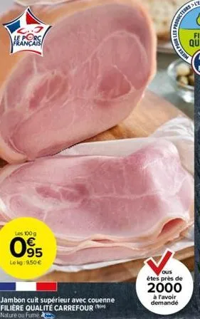 jambon cuit carrefour