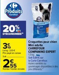 croquettes pour chien Carrefour