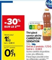 thé glacé Carrefour