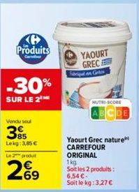 yaourt grec Carrefour