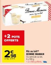 riz au lait Bonne maman