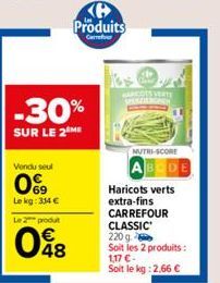 haricots verts Carrefour