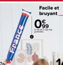 france  life  facile et bruyant  €  099  le set de 2 clap clap  gonflables 