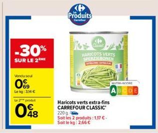 haricots verts Carrefour