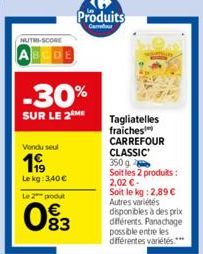 tagliatelles Carrefour