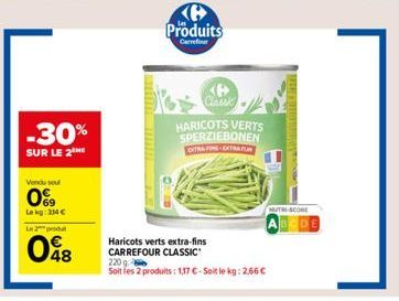 haricots verts Carrefour