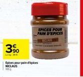 39⁰  Epices pour pain d'épices NICLAUS  100g  EPICES POUR PAIN D'EPICES 