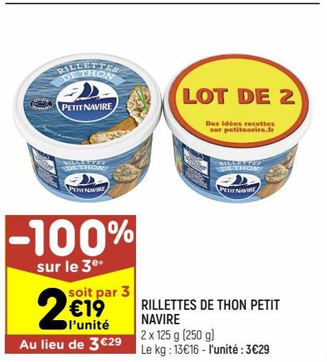 rillette de thon Petit navire