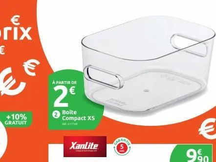 +10% gratuit  €  à partir de  2€  boite compact xs  xanlite 