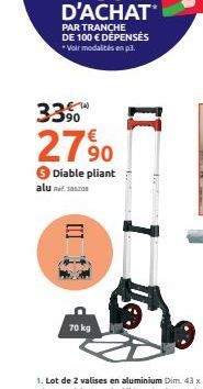 3390  27 90  Diable pliant alu 20  70 kg 