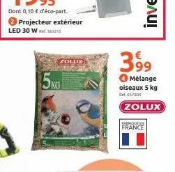 zolux  5kg  3.9⁹  mélange  oiseaux 5 kg ref.657804  zolux  fabriqué en france 