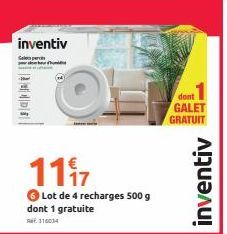 inventiv  Galer  Balt  und  11₁7  Lot de 4 recharges 500 g dont 1 gratuite  Ref. 116034  dont 1  GALET GRATUIT  inventiv 