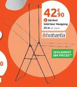 42%0  3 séchoir intérieur hangong 25 m 620043  brabantia  seulement 584 pièces™ 