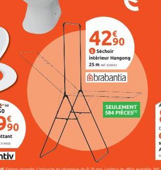 42%0  3 Séchoir intérieur Hangong 25 m 620043  brabantia  SEULEMENT 584 PIÈCES™ 