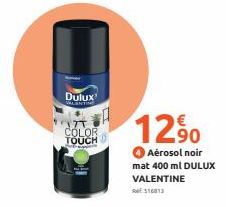 Dulux  COLOR TOUCH  12.90  Aérosol noir  mat 400 ml DULUX VALENTINE R$16813 
