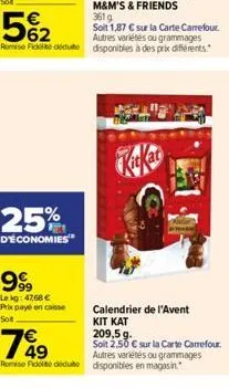 calendrier de l'avent kit kat