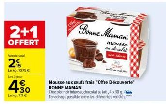 chocolat noir Bonne maman