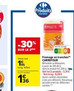 fromage en tranches Carrefour