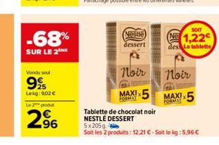 chocolat noir Nestlé