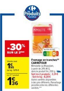 fromage en tranches Carrefour