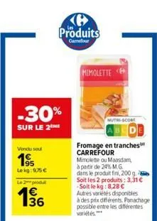 fromage en tranches carrefour