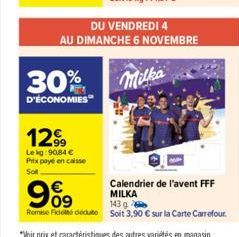 calendrier de l'Avent Milka