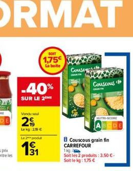 couscous Carrefour