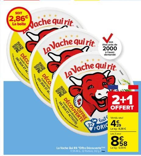 SOIT  2,86€ La boite  17  949  FLASHEZ POUR DES JEUX ET AC..  DÉCO  Fe  -  Mache qui rit  FLASHEZ POUR DES JEUX ET AC.  DÉCO  M  mint  La Vache qui rit  SKAD  thanked.com.m DES JEUX ET ACTIVITÉS FLASH