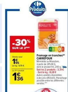 fromage en tranches carrefour