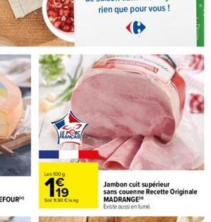 jambon cuit madrange