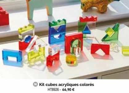 Kit cubes acryliques colorés HT8926 - 66,90 € 