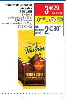 chocolat noir poulain