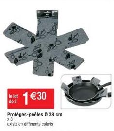 le lot de 3  2  1 €30  Protèges-poêles 0 38 cm  x3  existe en différents coloris 