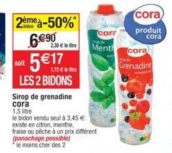 sirop de grenadine Cora