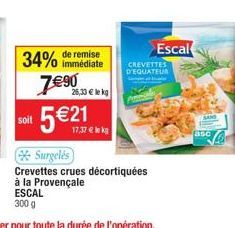 crevettes Escal