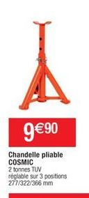 9€ 90  Chandelle pliable COSMIC  2 tonnes TUV réglable sur 3 positions 277/322/366 mm 