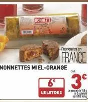 nonnette  fabriquées en  france  nonnettes miel-orange  le lot de 2  63  3  schw 20€ 
