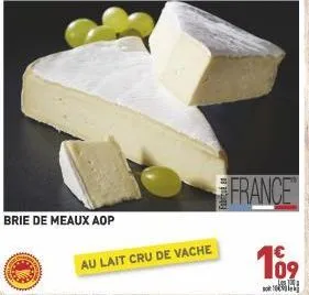 brie de meaux aop  au lait cru de vache  france 