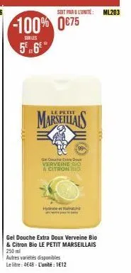 gel douche le petit marseillais