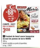 L'UNITÉ : 5€27  PAR 2 JE CAGNOTTE:  3658  28  N  Marie  Swints  ROMANT  BOEUF 