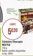 céréales chocapic chocapic