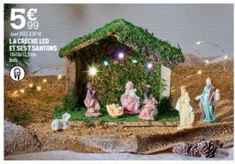 5€  dont DEEE807 LA CRÈCHE LED  ET SES 7 SANTONS  18x18x13.5cm  Bois  CL  