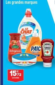 LE  CHAT  MAZAN  Bolognaise  BATHINET DERDALing  CAPRICE O DIELEX  15%2  LnSarticles  PAIC  EXCEL  HEINZ TOMATO 