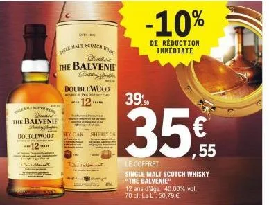 alt  duks  the balvenie  doublewood sky oak sherry on  kitt  ele malt suvich the balvenie pit b doublewood  reg  eare  hot  many  -10%  de réduction immédiate  39,0  35€  le coffret  single malt scotc