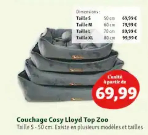 couchage cosy lloyd top zoo