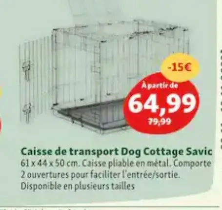 caisse de transport dog cottage savic